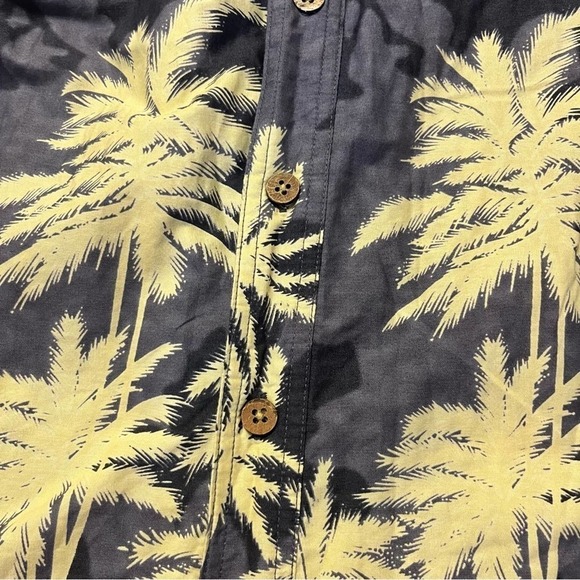 Against The Elements Gray Cotton Hawaiian Aloha Palm Trees Shirt Men’s XXL - Picture 4 of 5
